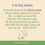 This graphic includes info about Key Message 4, No Duty Solicitor